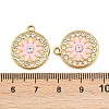 304 Stainless Steel with Enamel and Rhinestone Pendants STAS-Z166-12G-3