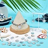 Natural Akoya Shell Dyed Disc Charms SHEL-WH0005-05C-6