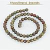 Natural Dragon Blood Jasper Bead Strands G-OC0001-18-6mm-3