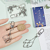 6Pcs 3 Styles Stainless Steel Braided Chain Macrame Pouch Empty Stone Holder Pendant Decorations HJEW-SC0003-05-3