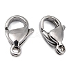Polished 316 Surgical Stainless Steel Lobster Claw Clasps X-STAS-R072-12A-2