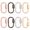   8Pcs 4 Colors Alloy Screw Carabiner Lock Charms FIND-PH0017-04-1