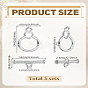5Bags Eco-friendly Brass Toggle Clasps KK-LP0004-29S-2