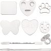 Alloy & 430 & 410 Stainless Steel Palette and Double Head Spoon Palette Spatulas Stick Rod MRMJ-FG0001-13-1