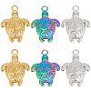 12Pcs 3 Colors Ion Plating(IP) 201 Stainless Steel Pendants STAS-CN0001-37-1