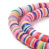 Flat Round Eco-Friendly Handmade Polymer Clay Beads CLAY-R067-8.0mm-M1-2