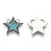 Alloy Pendants with Synthetic Turquoise PALLOY-TADZ0001-03AS-1
