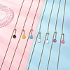 Adjustable 304 Stainless Steel Curb Chain Lariat Necklaces NJEW-JN05857-1