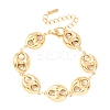 304 Stainless Steel Coffee Bean Link Chain Bracelets BJEW-D359-14B-G-7