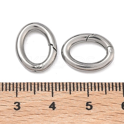304 Stainless Steel Spring Gate Rings STAS-A138-07B-P-1