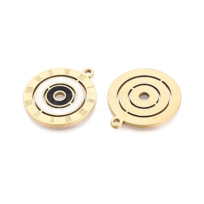 304 Stainless Steel Enamel Pendants STAS-Q111-10G-01-1