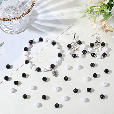 500Pcs 2 Colors Opaque Acrylic Beads MACR-SP0001-81B-1
