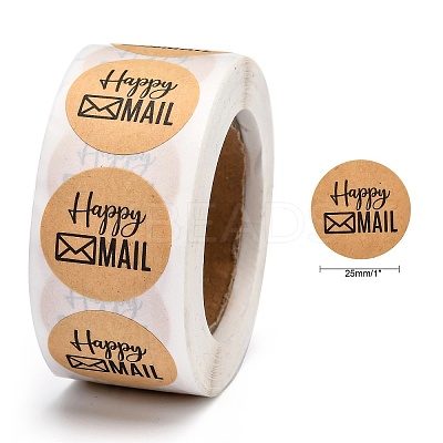 Self-Adhesive Kraft Paper Gift Tag Stickers LS-DIY-G013-A18-1