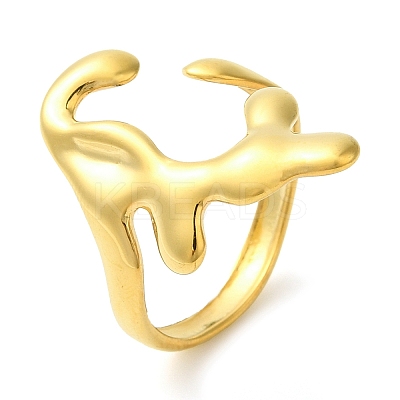 304 Stainless Steel Open Cuff Rings for Women RJEW-Z043-02I-1
