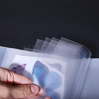 1Pc A6 Transparent PP Plastic Photocard Storage Albums AJEW-GL0004-48-1
