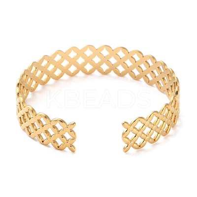 304 Stainless Steel Cuff Bangles for Women BJEW-K263-05G-13-1