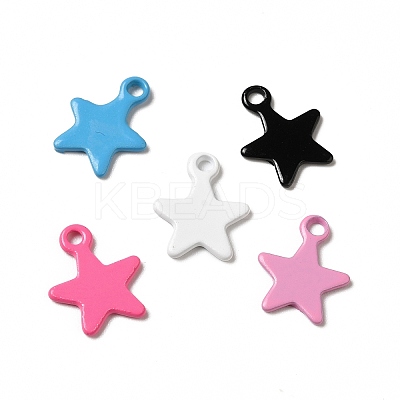 Spray Painted 201 Stainless Steel Charms STAS-I672-28-1