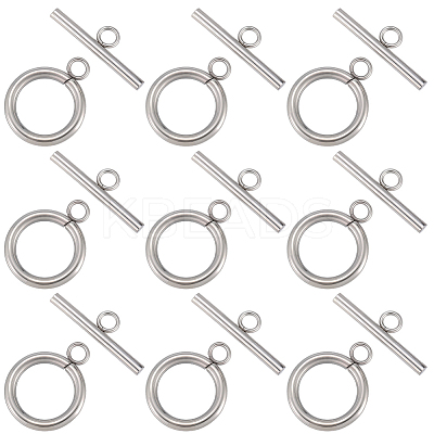 50Pcs 304 Stainless Steel Toggle Clasps STAS-BBC0007-49-1