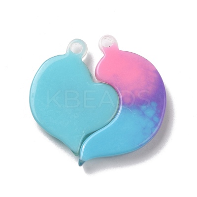 Gradient Color Translucent Resin Pendants RESI-G048-01C-1