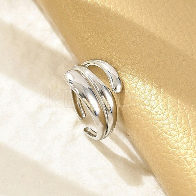 304 Stainless Steel Cuff Rings for Women RJEW-G338-21P-1