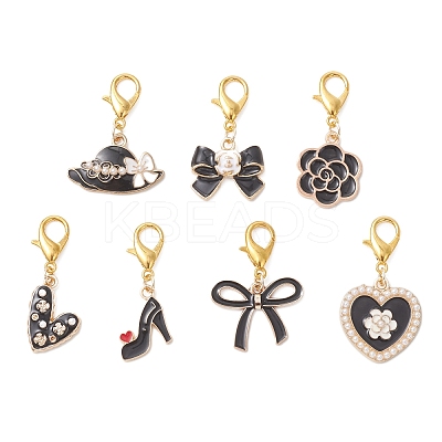 Alloy Enamel Pendant Decorations HJEW-JM04652-1