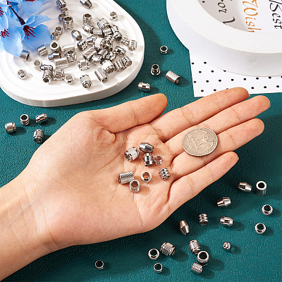 90Pcs 9 Styles 201 Stainless Steel European Beads STAS-TA0001-99-1