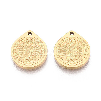 Religion 304 Stainless Steel Virgin Mary Pendants STAS-T073-04B-G-1