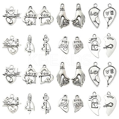70Pcs 14 Styles Tibetan Style Alloy Pendants FIND-CJ0001-88-1