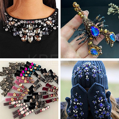 100Pcs 10 Colors Sew on Rhinestone DIY-CW0001-38-1