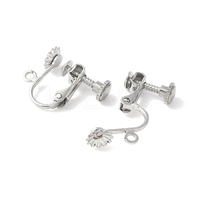 316 Surgical Stainless Steel Clip-on Earring Findings STAS-Z127-02P-1