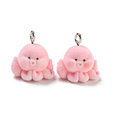 Flocky Acrylic Pendants X-FIND-A044-01F-1