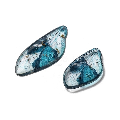 4Pcs Transparent Epoxy Resin Butterfly Wings Pendants RESI-C057-03D-1