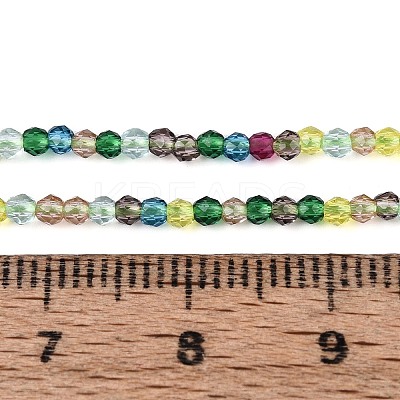 Transparent Gradient Color Glass Beads Strands LS-GLAA-E044-01B-1