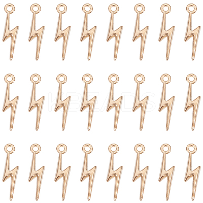 4Sets Alloy Lightning Bolt Pendant FIND-SC0017-54-1