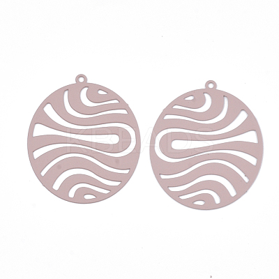 430 Stainless Steel Filigree Pendants X-STAS-T042-09E-1