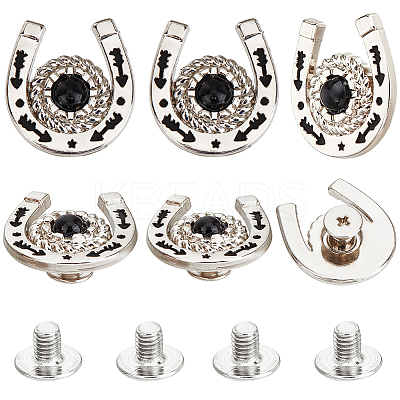 8 Sets Zinc Alloy & Resin Coin Screw Rivet FIND-CP0002-57AS-04-1