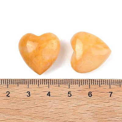 Natural Topaz Jade Heart Palm Stones G-P609-A04-01-1