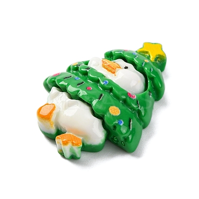 Christmas Duck Theme Opaque Resin Cabochons RESI-Q010-03E-1