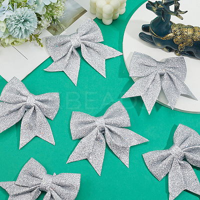 10Pcs Glitter Foam Bowknot Ornament Accessories FIND-GF0008-55C-1