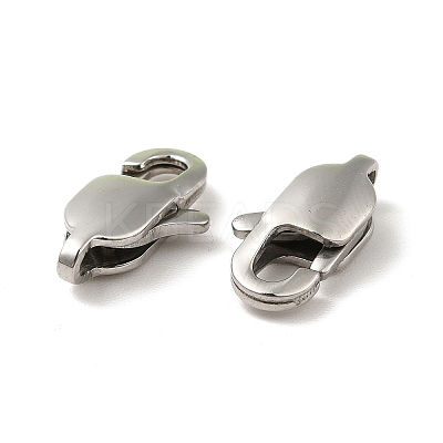 Tarnish Resistant 304 Stainless Steel Lobster Claw Clasps STAS-P190-01-1