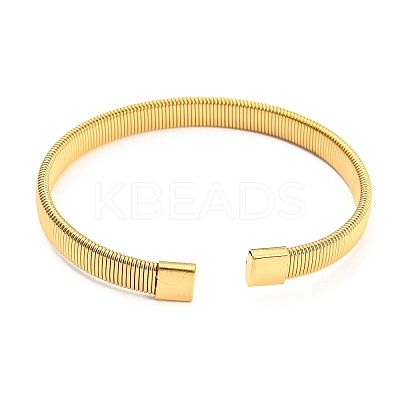 304 Stainless Steel Wire Mesh Cuff Bangles for Women LS-BJEW-D022-01D-G-1