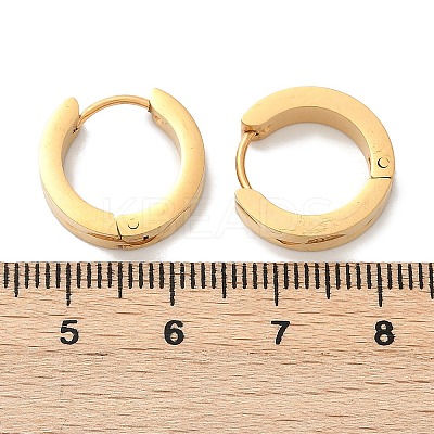 304 Stainless Steel Polishing Effect Hoop Earrings EJEW-M001-32G-1