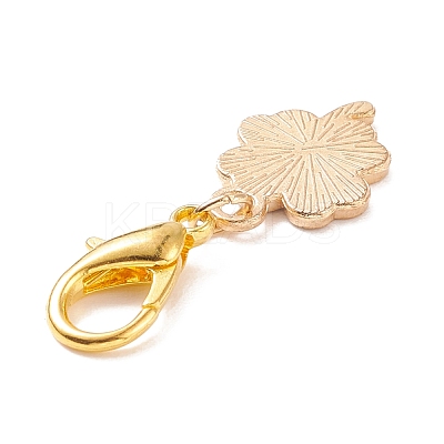 Alloy Enamel Clover Pendant Decorations HJEW-JM00661-04-1