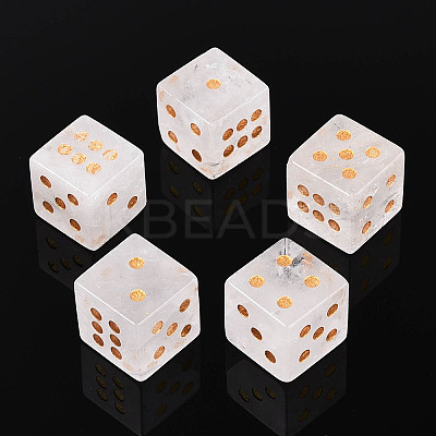 Natural Quartz Crystal Carved Cube Dice T144-07D-1
