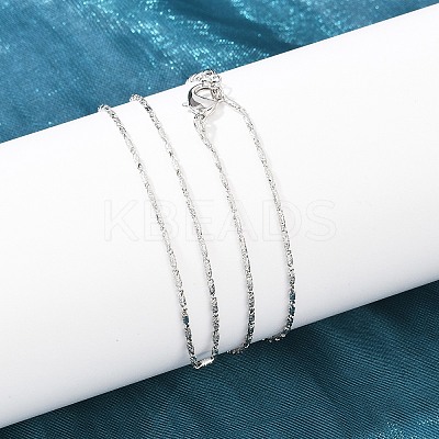 Brass Oval Link Chain Necklaces NJEW-D338-02P-1
