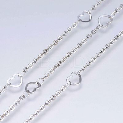 Tarnish Resistant 3.28 Feet 304 Stainless Steel Cable Chains X-CHS-E017-01P-1