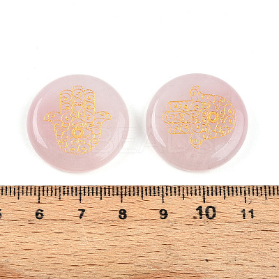 Natural Rose Quartz Cabochons G-N345-06G-1