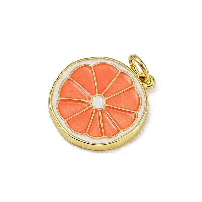 Brass Enamel Pendants KK-H072-14G-02-1