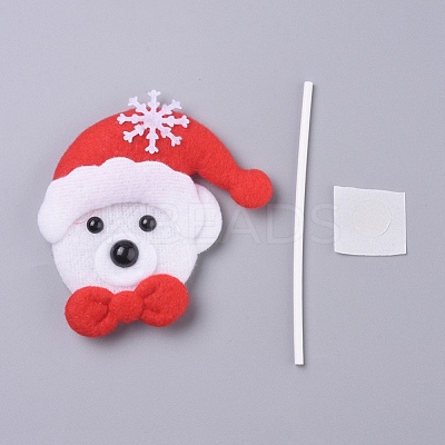 Bear Shape Christmas Cupcake Cake Topper Decoration DIY-I032-08-1