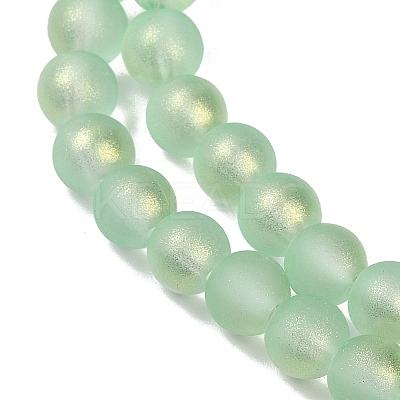 Spray Painted Glass Round Bead Strands LS-DGLA-Q015-8mm-22-1